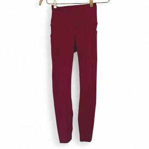 NWT Lululemon Wunder Train High-Rise Tight with Pockets 25"  - Red - Size 4